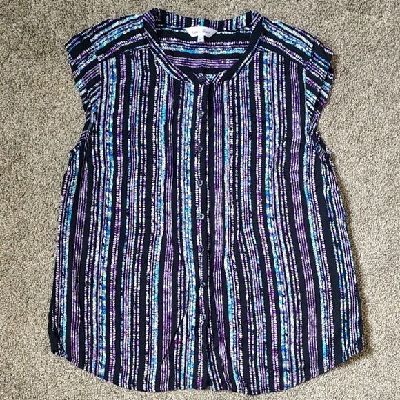 Northern Reflections Size Large 100% Rayon Button Down Top - Picture 1 of 9